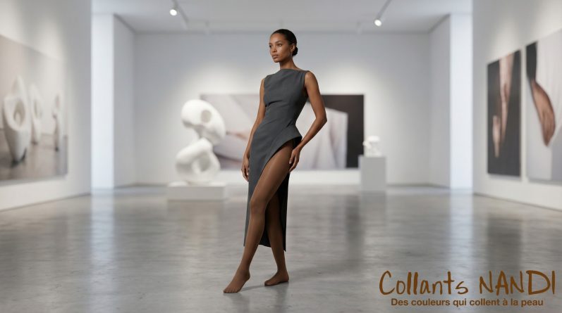 Collants NANDI Teinte Hot Brown Les Collants NANDI célèbrent les peaux mates, métissées et noires avec des teintes pensées pour elles. Leur tricotage premium et leur coupe