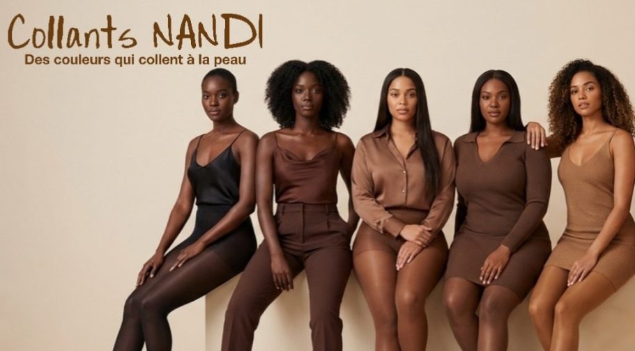 Les Collants NANDI célèbrent les peaux mates, métissées et noires avec des teintes pensées pour elles. 
